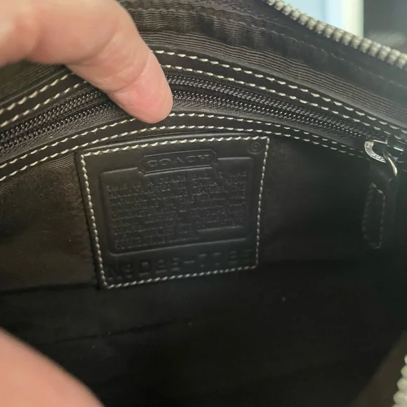 Coach Vintage leather Hampton 7785.  Dark brown - Picture 4 of 8